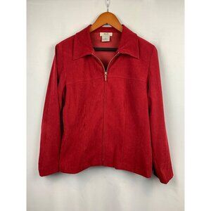 AGB Byer California Red Zip-Up Jacket Womens M Polyester/Spandex